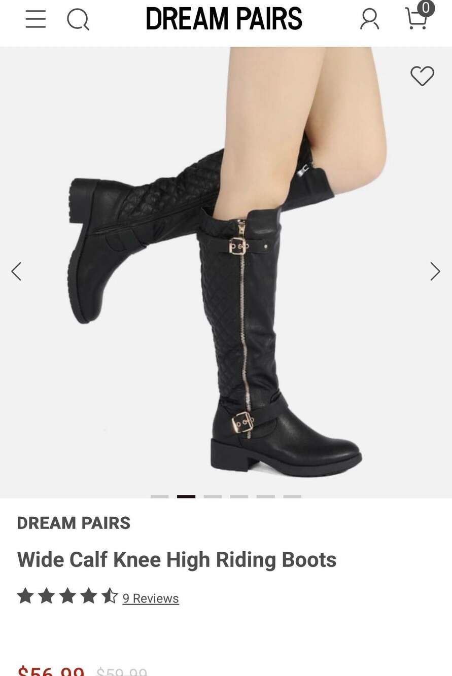 Dream Pairs Black High Knee Riding Boots size 7 NWT plus original box